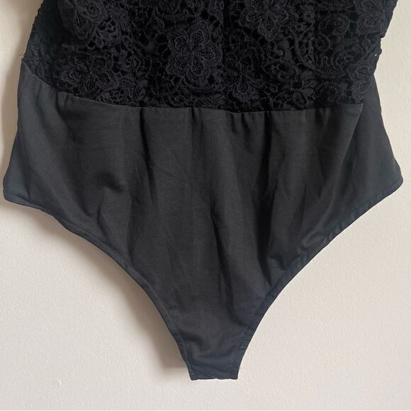 Boohoo Plus Black Premium Lace Tank Bodysuit Size 18 - Picture 10 of 12